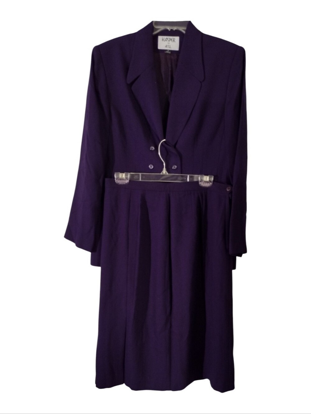 Vintage Kasper Purple Two-Piece Skirt Suit